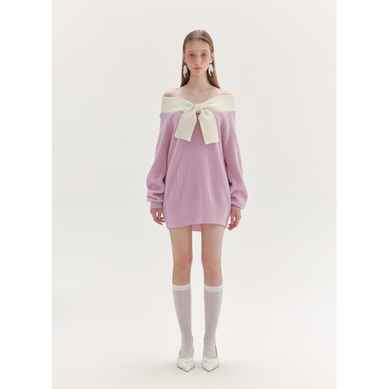 ODEAS BOWTIE SWEATER (LILAC)