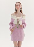 ODEAS BOWTIE SWEATER (LILAC)