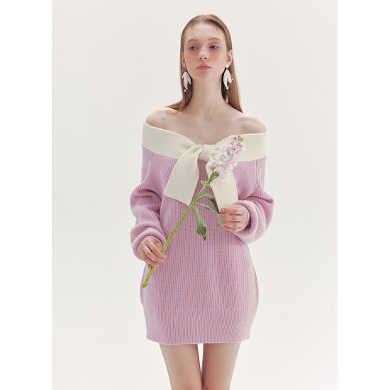 ODEAS BOWTIE SWEATER (LILAC)