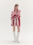 BEALE CABLE SWEATER (RED AND WHITE)