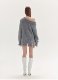 FLORENCE KNITTED JUMPER (PINK AND GREY)