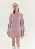 FLORENCE KNITTED JUMPER (PINK AND GREY)