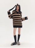 BUNNY EAR SWEATER (CAMEL AND BLACK)