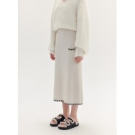 NESCI KNITTED SKIRT (WHITE)