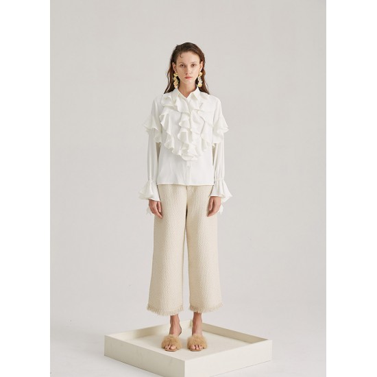 RUMOR TASSEL PANTS (CREAM)