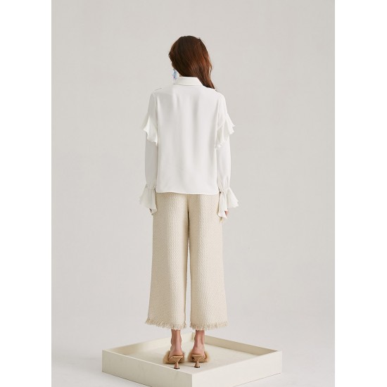 RUMOR TASSEL PANTS (CREAM)