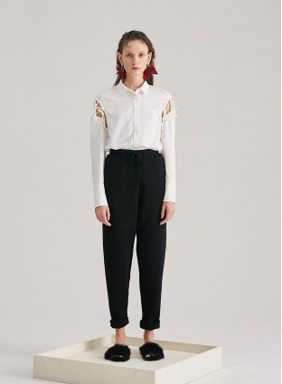 HELAND WOOL PANTS (BLACK)